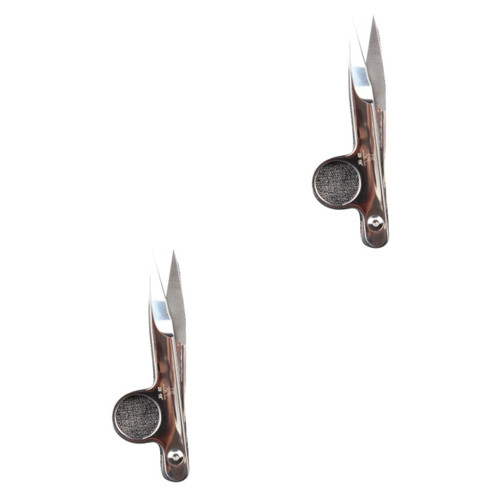 COHEALI 2 Pcs Fishing Line Clippers Stainless Steel Scissors Fishing Line Snips Mini Small Snips Thread Shears Sewing Scissors Thread Cutter Thread Scissor Cross-stitch Scissor Wire Cutter