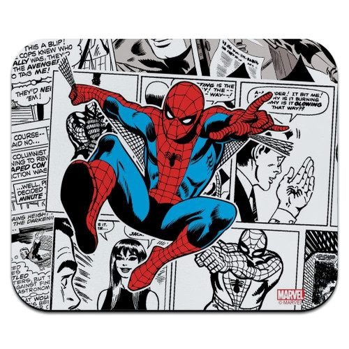Marvel Spider-Man Retro Comic Collage Low Profile Thin Mouse Pad Mousepad