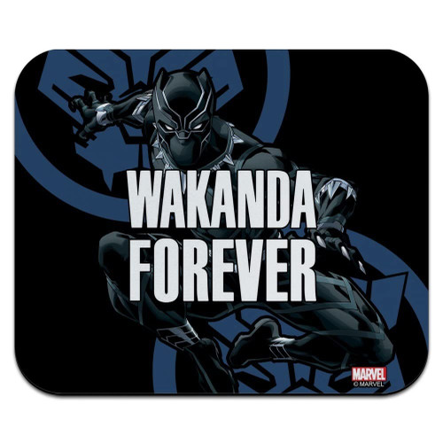 Marvel Black Panther Wakanda Forever Blue Low Profile Thin Mouse Pad Mousepad