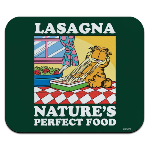 Garfield Lasagna The Perfect Food Low Profile Thin Mouse Pad Mousepad