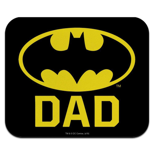 Batman Bat Dad Shield Logo Low Profile Thin Mouse Pad Mousepad