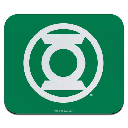 Green Lantern White Logo Low Profile Thin Mouse Pad Mousepad