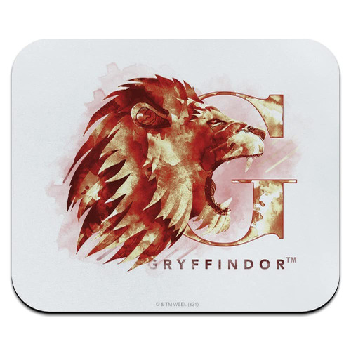 Harry Potter Gryffindor Watercolor Crest Low Profile Thin Mouse Pad Mousepad