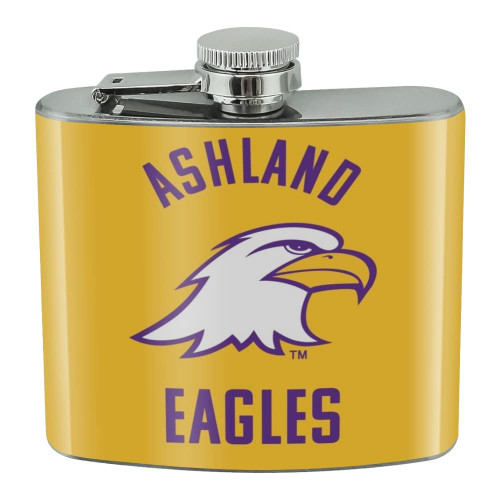Ashland University Eagles Logo Stainless Steel 5oz Hip Drink Kidney Flask Ashland University Eagles Logo Stainless Steel 5oz Hip Drink Kidney Flask