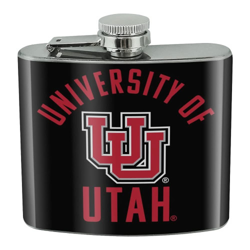 University of Utah Utes Stainless Steel 5oz Hip Drink Kidney Flask University of Utah Utes Stainless Steel 5oz Hip Drink Kidney Flask