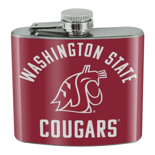 Washington State Cougar Stainless Steel 5oz Hip Drink Kidney Flask
