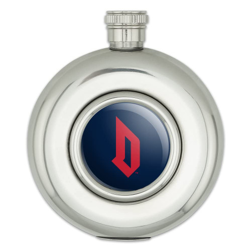 Duquesne University Primary Logo Round Stainless Steel 5oz Hip Drink Flask