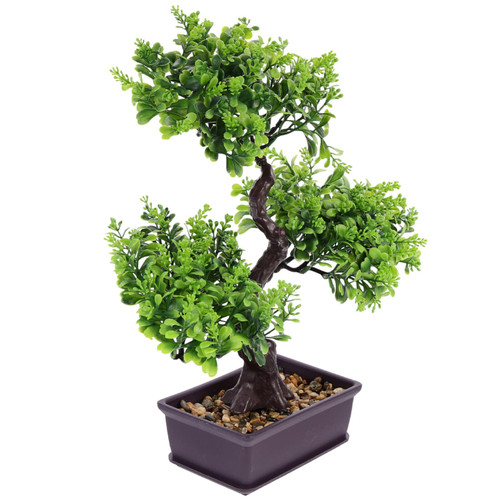 HOMSFOU Artificial Potted Plant Simulation Plant Bonsai Artificial Welcoming Bonsai Tree Mini Faux Bonsai Artificial Greenery Plants Fake Plants Plastic Office Fake Flowerpot Dining Table