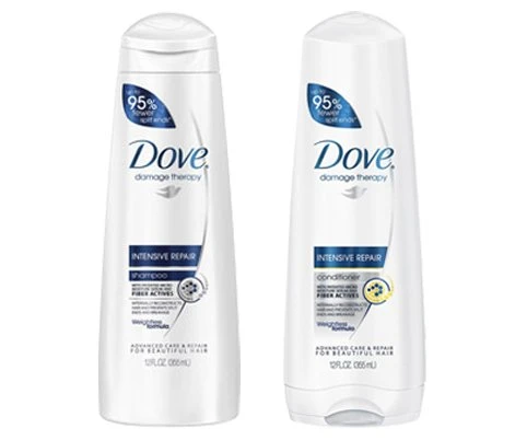 Dove Intense Repair Shampoo & Conditioner Set, 12 Fl. Oz. Each