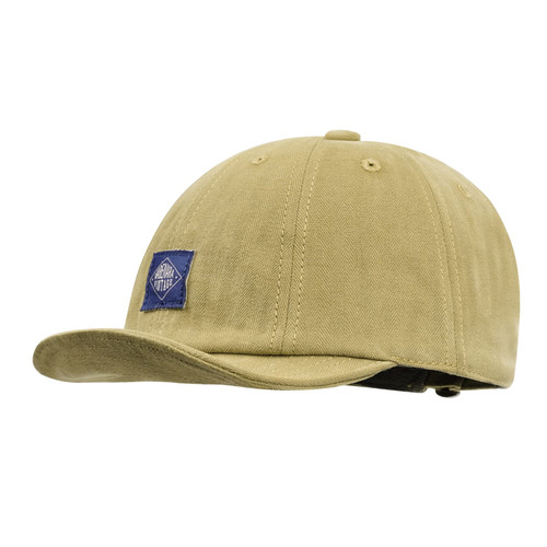 Croogo Retro Short Brim Cap Adjustable Sun Hat Soft Brim Baseball Cap Cotton Army Cap Cadet Hat Hiphop Dancing Hat,Khaki-DY10