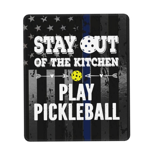 Stay Out of The Kitchen Pickleball Mouse Pad Durable Green and Environmentally Friendly Locked Edge for Men Women