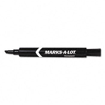 AVE08888 Permanent Marker, Large Chisel Tip, Black