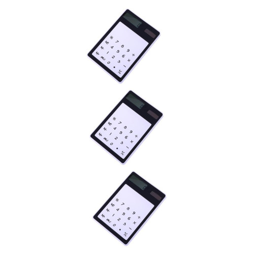 Tofficu 3pcs Desktop Computers Calculators Small Desk Computer Transparent Calculator Standard Calculator Mini Calculator Cool Calculator Simple Calculator Portable Touch Screen Student