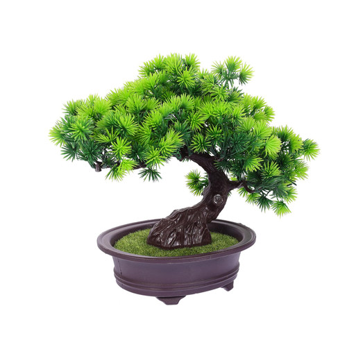 RORPOIR Pine Tree Potted Decoration Fake Bonsai Tree Artificial Bonsai Tree Artificial Pine Tree Artificial Plant House Plants Bonsai with Pot Green Faux Statue Resin Office Dining Table