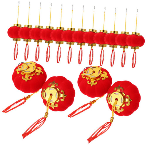 Abaodam 16pcs New Year Lantern Ornaments Lucky Hanging Lantern Car Mirror Charms New Year Party Favors Chinese Traditional New Year Decoration Red Lantern Flocking Cloth Door Small Lantern Abaodam 16pcs New Year Lantern Ornaments Lucky Hanging Lantern Car Mirror Charms New Year Party Favors Chinese Traditional New Year Decoration Red Lantern Flocking Cloth Door Small Lantern