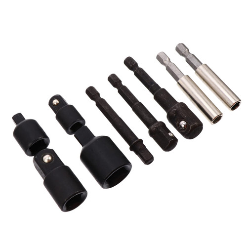 OSALADI 1 Set Adapter Kit Square Socket Ratcheting Wrenches Hex Socket Extension Socket Drill Bit Extention Wrench Square Drill Bit Nut Driver for Impact Drill Tool Steel Manual Socket Set