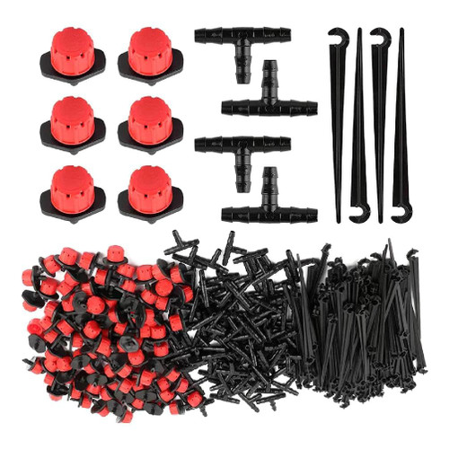 Garden Drip Irrigation Set Micro Spray Cooling System Hose Automatic Watering Sprinkler Dripper with T Connector Garden Irrigation System DIY Drip Irrigation System Micro Drip T Connector for Garden