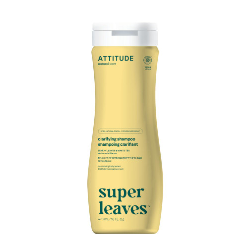 ATTITUDE Clarifying Hair Shampoo, EWG Verified, Dermatologically Tested, Plant- and Mineral-Based, Vegan Beauty Products, Lemon Leaves and White Tea, 16 Fl Oz ATTITUDE Clarifying Hair Shampoo, EWG Verified, Dermatologically Tested, Plant- and Mineral-Based, Vegan Beauty Products, Lemon Leaves and White Tea, 16 Fl Oz