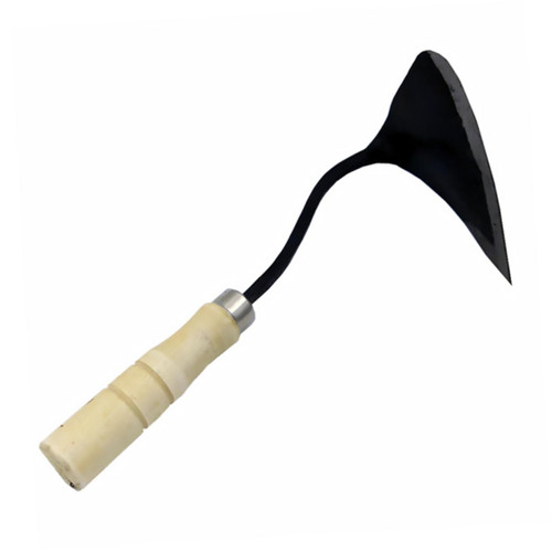 Happyyami Crooked Triangular Pick Cultivator Hand Tiller Garden Tool Gardening Mini Shovel Grass Hoe Scuffle Hoe Planting Soil Digger Agriculture Soil Hoe Metal Head Carbon Steel Bonsai