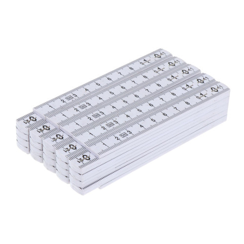 DOITOOL 5 Pcs Plastic Folding Ruler Metric Measuring Ruler Folding Measuring Stick Portable Measuring Ruler Folding Measuring Ruler Joiners Ruler Abs Construction Ruler Foldable