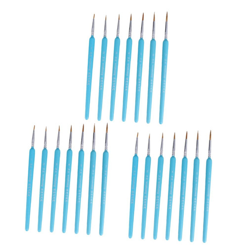 LALAFINA 21 Pcs Acrylic Oil Brushes Watercolor Brushes Miniature Paint Brush Oil Watercolor Brush Oil Paint Brushes Kids Suit Case Fine Detailing Paint Brushes Child Fine Tip Hair Wooden