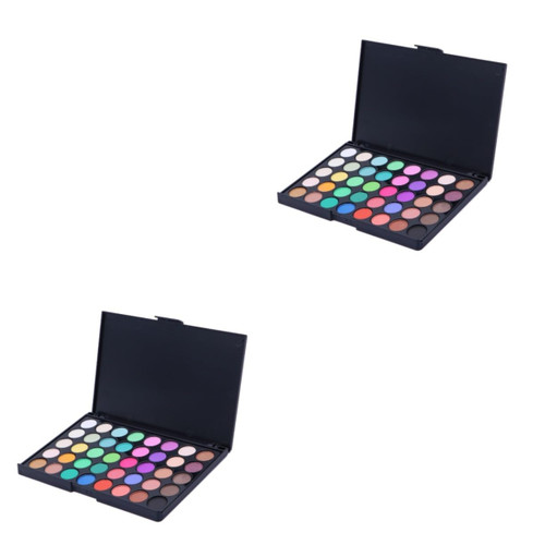FRCOLOR 2pcs 40 eyeshadow matt eyeshadow powder makeup palette eye shadow palettes eyeshadow pallet tray Pearlescent e40