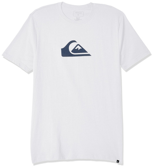 Quiksilver Men's Comp Logo Tee Shirt, White, Large