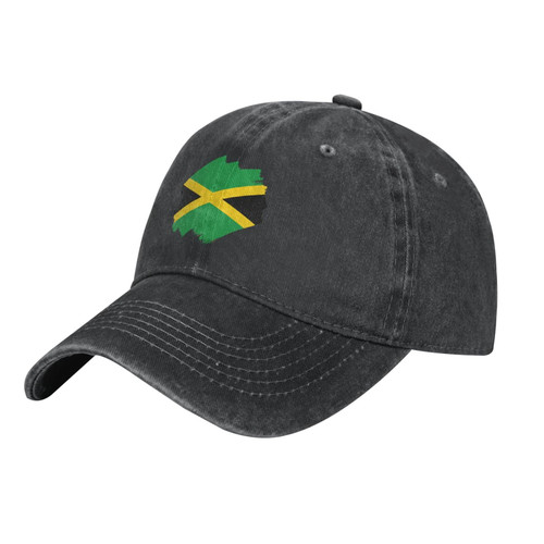 Jamaica-of Jamaican Flag Hat Vintage Distressed Baseball Cap Adjustable Black Dad,Trucker Hats Gift for Men Women