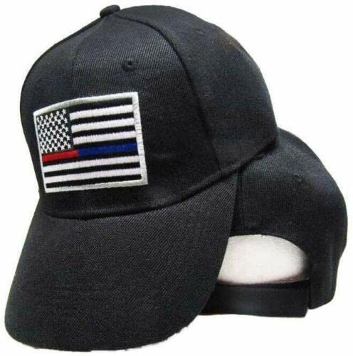 Trade Winds Thin Blue Red Line Tactical USA Flag Hat Baseball Cap Police Officer Firefighter