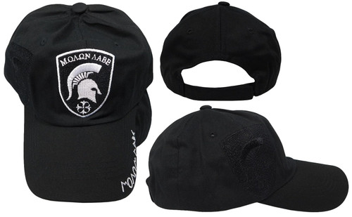 Trade Winds Molon Labe Black Washed Cotton Adjustable Embroidered Cap Hat