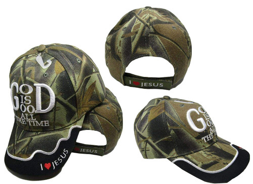 Trade Winds God is Good All The Time Christian Jesus Camouflage Embroidered Cap CAP822 Hat