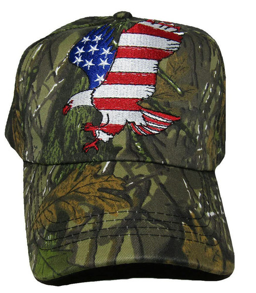 Trade Winds USA Eagle Camo Camouflage #2 Embroidered Hat Cap (RUF)