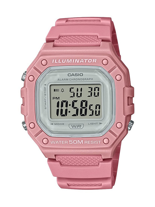 Casio Illuminator Alarm Chronograph Digital Sport Watch (Model W218HC-4AV) (Pink) Casio Illuminator Alarm Chronograph Digital Sport Watch (Model W218HC-4AV) (Pink)