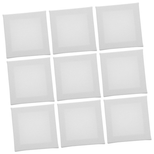 VILLCASE 12pcs Mini Canvas Frame Artist Canvas for Square Canvas Stretched Canvas Art Drawing Art Canvas Paint Board Frames Stretched Canvas Frame Wood Painting White Drawing Board
