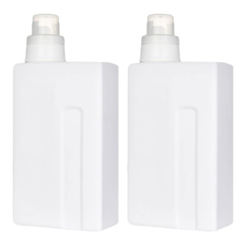 CIYODO Travel Lotion Container 2pcs Laundry Bottle Container Laundry Liquid Lotion Sub Bottle Fabric Softener Dispenser Lotion Container Travel White Pump Bottle or Washing