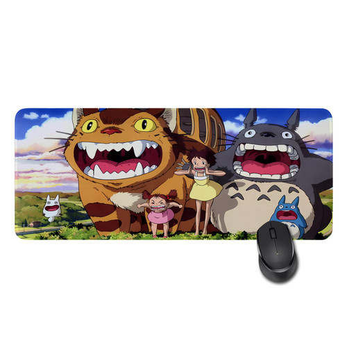 Cute Totoro Lover Gifts Mouse Pad for Women Men Cartoon TV Movie Lover Gifts Birthday Graduation for Son Daughter Friends (11.8x27.5inch 1)