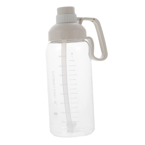 KOMBIUDA Sport Bottle Straw water bottle large capacity drink bottles Big Water Bottle gym ironflask drink container water bottle for fitness water jug Korean plastic white sporting goods
