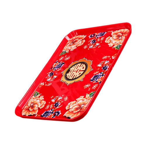 Mikinona Tea Tray Wedding Candy Tray Dessert Platter Perfume Tray Containers for Food Plastic Large Wedding Plates Nut Serving Platter Disposable Serving Platter Fruit Storage Tray Pp Cake