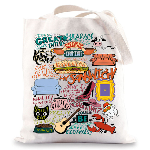 BWWKTOP Friend TV Show Tote Bag Friend TV Show Character Fans Gift Friend TV Show Themed Bag TV Show Merchandise(Sandwich TG) BWWKTOP Friend TV Show Tote Bag Friend TV Show Character Fans Gift Friend TV Show Themed Bag TV Show Merchandise(Sandwich TG)
