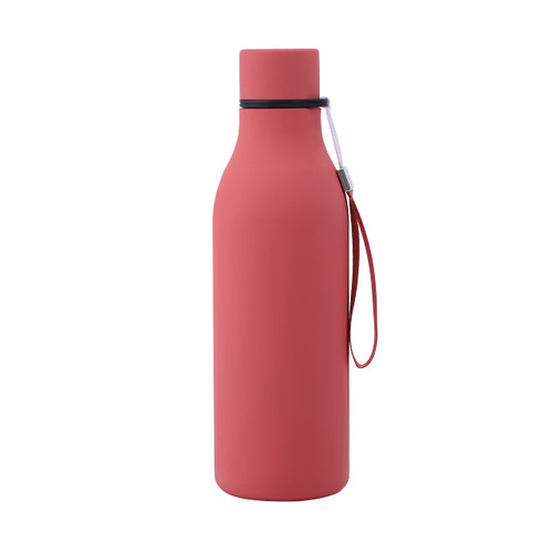IUKUS 17oz Sport Water Bottle, Stainless Steel Insulated Water Bottles?Keeps Drink Cold & Hot? BPA Free Double Wall Metal Water Bottle (Red, 17oz/500ml)