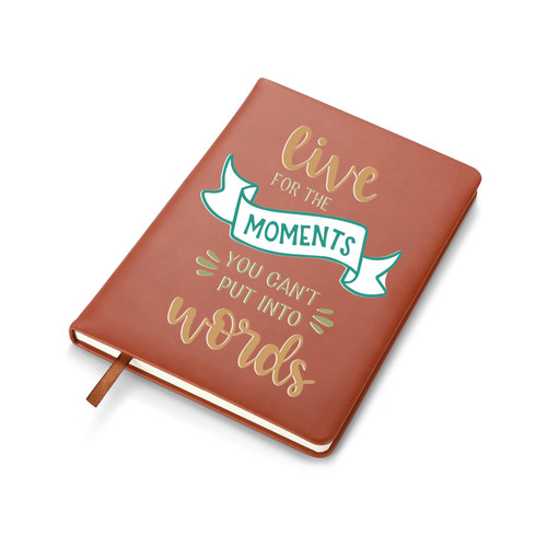 RSRXEDL A5 Lined Leather Journal Bible Verse Inspirational Scripture Notebook Journal, Christian Art Gifts Journal,5.7x 8.3-Inch (MOMENTS)