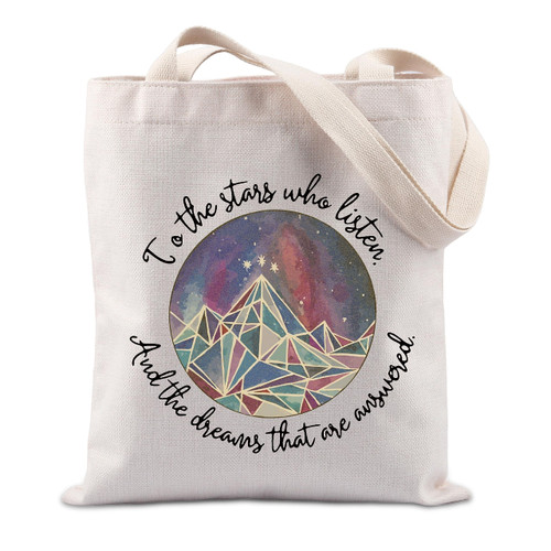 Adult Fantasy Novel Inspired Gift ACOTAR Gift SJM Gift Books Lover Gift ACOTAR Fans Tote Bag (To the stars 2tote) Adult Fantasy Novel Inspired Gift ACOTAR Gift SJM Gift Books Lover Gift ACOTAR Fans Tote Bag (To the stars 2tote)
