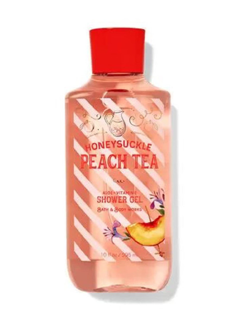Bath and Body Works Honeysuckle Peach Tea Shower Gel Body Wash 10 Ounce Full Size