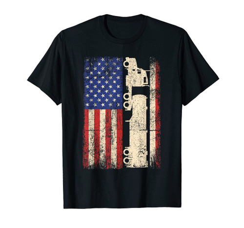 Truck Driver USA American Flag Shirt Patriotic Trucker Men T-Shirt Truck Driver USA American Flag Shirt Patriotic Trucker Men T-Shirt