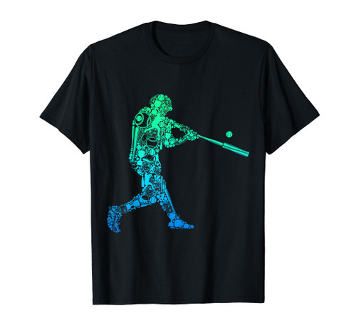 Baseball Player Batter Youth Men Kids Boys T-Shirt