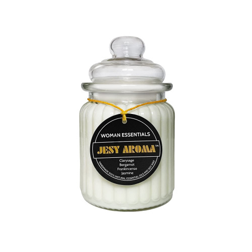Premium All Natural Aromatherapy Candle | Bergamot, Clary sage, Jasmine & Frankincense | Gifts for Women | Relaxing and Relief | Scented Candle