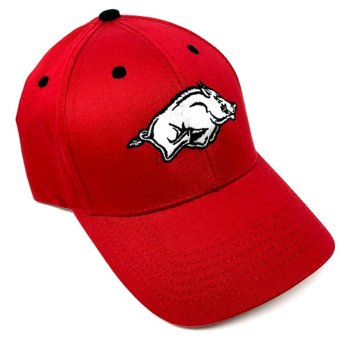 National Cap MVP Arkansas Razorbacks Hogs Mascot Logo Maroon Curved Bill Adjustable Hat