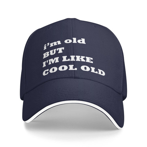 Sefgaen I'm Old But I'm Like Cool Old Hat Women Baseball Cap Cool Caps Navy Blue