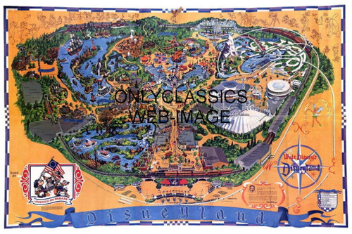 OnlyClassics 1976 Disneyland California MAP 8X12 Photo Poster Amusement Park Attraction OnlyClassics 1976 Disneyland California MAP 8X12 Photo Poster Amusement Park Attraction