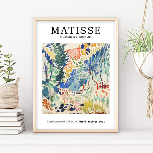 Henri Matisse Wall Art Prints - Matisse Canvas Wall Art Picture Matisse Landscape Poster Henri Matisse Exhibition Poster Matisse at Collioure Print Abstract Matisse Artwork 16x22 Inch Unframed Henri Matisse Wall Art Prints - Matisse Canvas Wall Art Picture Matisse Landscape Poster Henri Matisse Exhibition Poster Matisse at Collioure Print Abstract Matisse Artwork 16x22 Inch Unframed